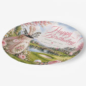 Golf-Geburtstag für Golferin  Pappteller (Schrägansicht)