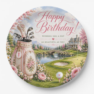 Golf-Geburtstag für Golferin  Pappteller