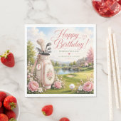 Golf-Geburtstag für Golferin  Serviette (Beispiel)