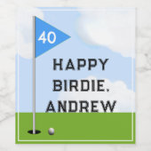 Golf Geburtstag Weinetikett (Einzelnes Label)