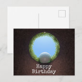 Golf-Geburtstag zum Thema Golf Postkarte (Vorne/Hinten)