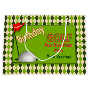 GOLF-GEBURTSTAGS-GESCHENK-TASCHE GROßE GESCHENKTÜTE