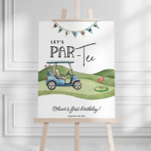 Golf Geburtstags-Willkommensschild, jedes Alter, L