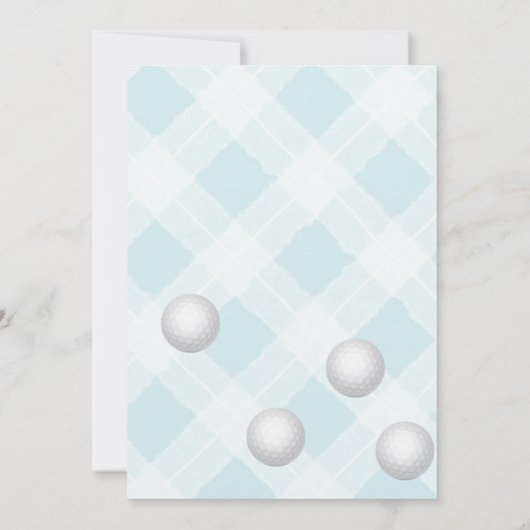 Golf-Geburtstagsbündel Einladung (Rückseite)