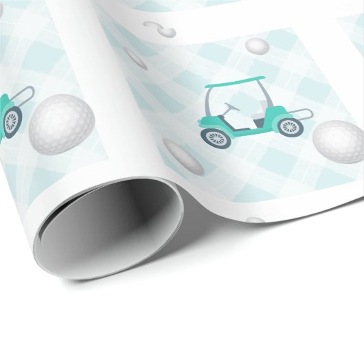 Golf-Geburtstagsbündel Geschenkpapier (Rolleneckpunkt)