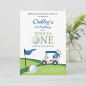 Golf-Geburtstagseinladung Einladung (Stehend Vorderseite)