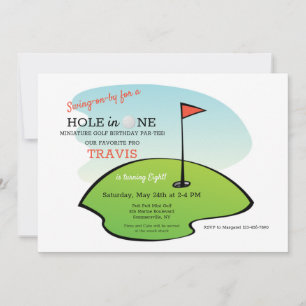 Golf-Geburtstagseinladungen Einladung