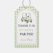 Golf-Geburtstagsfeier Danke Geschenk-Tags Geschenkanhänger (Vorderseite)