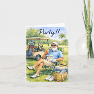 Golf-Geburtstagsfeier  Einladung