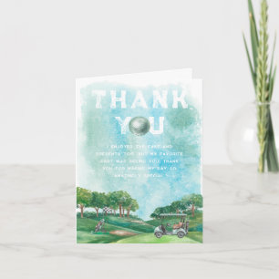 Golf-Geburtstagsfeier Foto-Dankeschön Dankeskarte