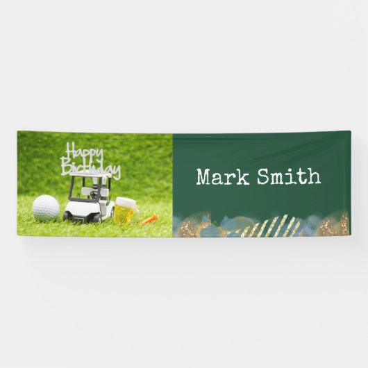 Golf-Geburtstagsfeier für Golfer Banner (Horizontal)