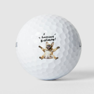 Golf Geburtstagsfeier mit französischem Bulldog Golfball