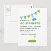 Golf Geburtstagsfeier Postkarte (Vorne/Hinten)