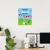 Golf-Geburtstagsfeier-Willkommensschild Poster (Heimbüro)