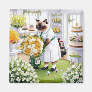 Golf Geburtstagsgeschenke für Katze Lover Golfer Magnet