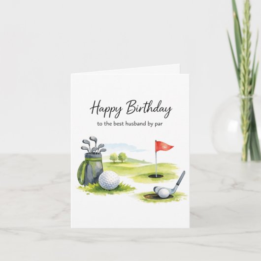 Golf-Geburtstagskarte für den Ehemann Karte (Vorderseite)