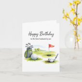 Golf-Geburtstagskarte für den Ehemann Karte (Gelbe Blume)