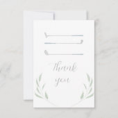 Golf Geburtstagsparty Danke Karte (Vorderseite)