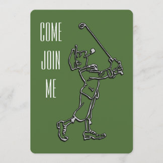 Golf Geburtstagsparty Einladung