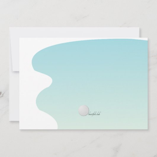 Golf Geburtstagsparty Einladungen (Rückseite)