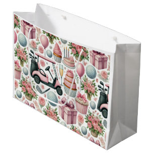 Golf Geburtstagsparty Pink Thema für Mädchen Große Geschenktüte