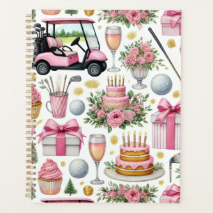 Golf Geburtstagsparty Pink Thema für Mädchen Planer