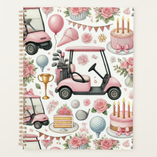 Golf Geburtstagsparty Pink Thema für Mädchen Planer