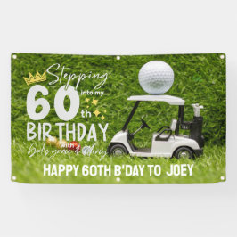 Golf Geburtstagsparty zum Golfen mit Golfball Banner