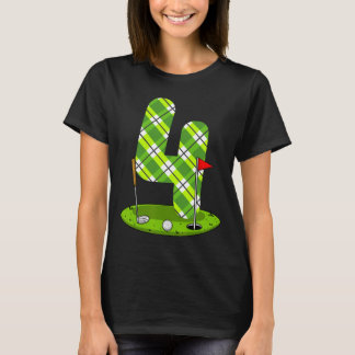 Golf-Geburtstagsshirt für Kinder 4. Geburtstagsfei T-Shirt