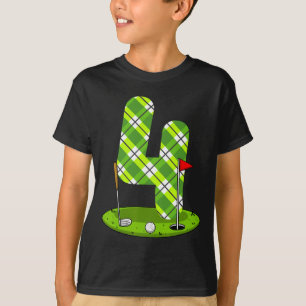 Golf-Geburtstagsshirt für Kinder 4. Geburtstagsfei T-Shirt
