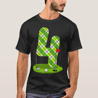 Golf-Geburtstagsshirt für Kinder 4. Geburtstagsfei T-Shirt