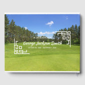 Golf-Gedenkservice - Ihr eigenes Foto Golfer Gästebuch (Rückseite)