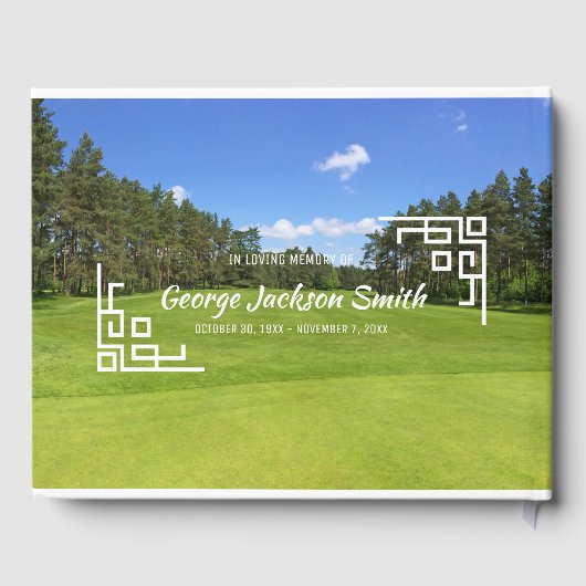 Golf-Gedenkservice - Ihr eigenes Foto Golfer Gästebuch (Rückseite)