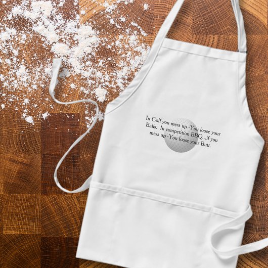 Golf gegen GRILLEN Schürze