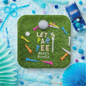 Golf Gelassen Par T-Shirt mit Golfball und Tee auf Pappteller (Party)