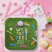 Golf Gelassen Par T-Shirt mit Golfball und Tee auf Pappteller (Party)