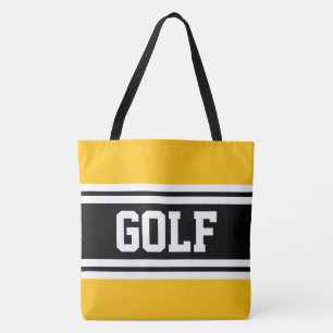 GOLF Gelb Orange Schwarz Weiß Rennstreifen Tasche