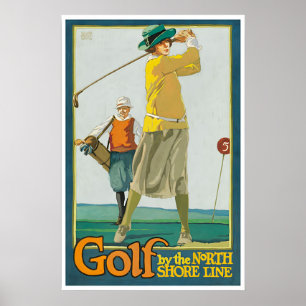Golf-Gemälde Golfer-Geschenk Poster Art Sportdruck
