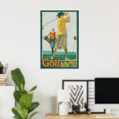 Golf-Gemälde Golfer-Geschenk Poster Kunst Sportdru (Heimbüro)