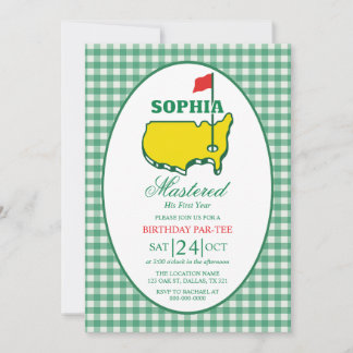 Golf gemeistert Geburtstags-Par-tee Einladung