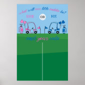 Golf Gender Enthüllung, was Predication Sign sein  Poster (Vorne)