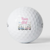 Golf Gender Reveal Team Girl Golfball (Vorderseite)