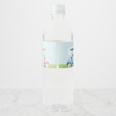 Golf Gender Reveal Water Flasche Etikett (Rückseite)