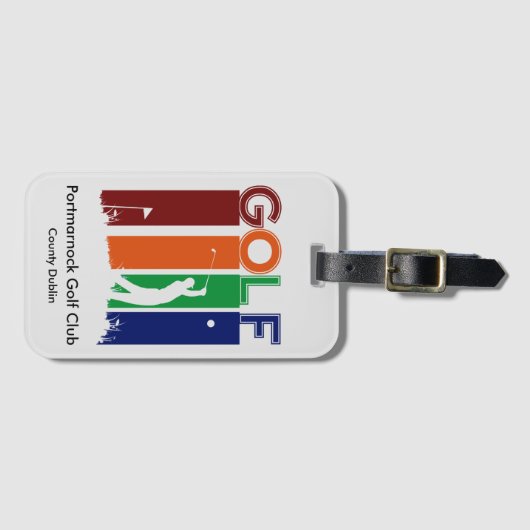 Golf-Gepäckmarke Gepäckanhänger (Vorderseite (Horizontal))