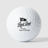 Golf-Geschenk für ihn Bester Papa von Par Golfball (Vorderseite)