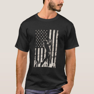 Golf-Geschenke American Flag Geburtstag Vatertag T-Shirt