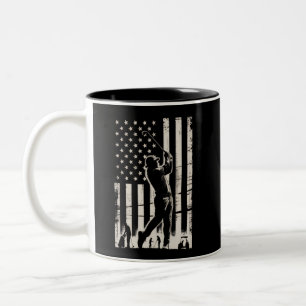 Golf-Geschenke American Flag Geburtstag Vatertag  Zweifarbige Tasse