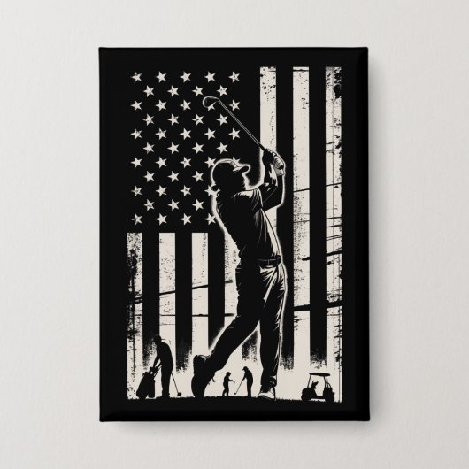 Golf-Geschenke mit amerikanischer Flagge zum Gebur Button (Vorderseite)
