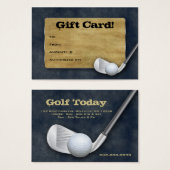 Golf Geschenkkarte - Blauer Denim des Vaters (Vorne & Hinten)