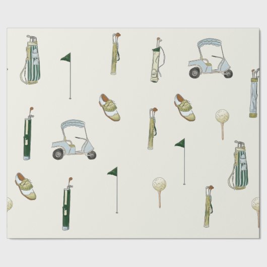 Golf Geschenkpapier (Saum)